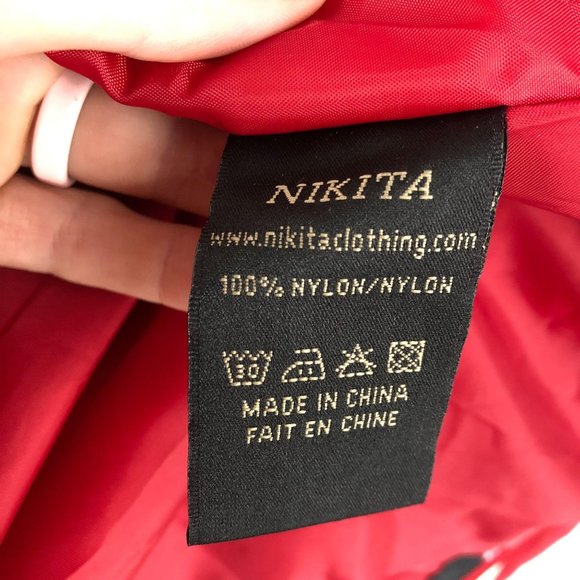 Nikita Red Full Zip Long Sleeve Nylon Jacket Sz S - Picture 9 of 10